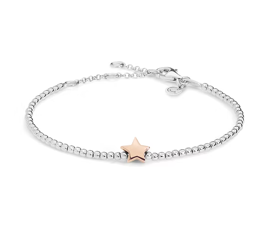 Comete Bracciale Stella in Argento rosè e bianco