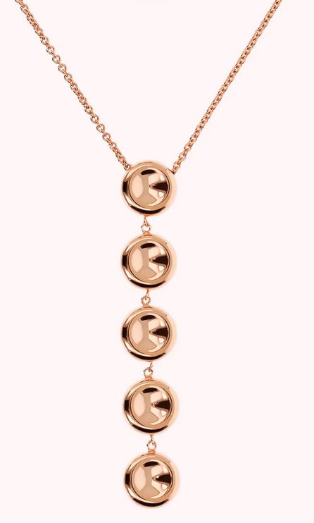 Bronzallure Collana a Cravatta con Drop di Bottoni