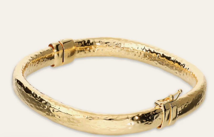 Etrusca Bracciale Rigido Quadrato Martellato