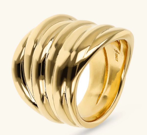 Etrusca Anello a Fascia Graduato Texture Rigata N.18 Etrusca Anello a Fascia Graduato Texture Rigata N.18