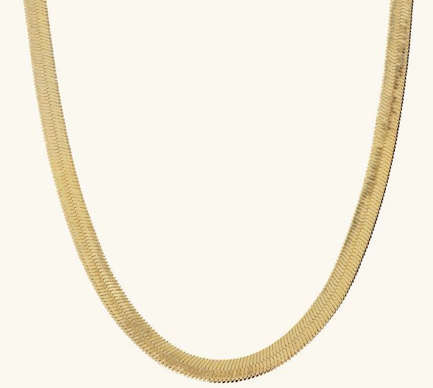 Etrusca Collana Girocollo Catena Snake Piatta