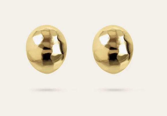 Etrusca Orecchini a Lobo Design Goccia Martellati Etrusca Orecchini a Lobo Design Goccia Martellati