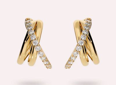 Bronzallure Orecchini Intreccio con Cubic Zirconia Bronzallure Orecchini Intreccio con Cubic Zirconia