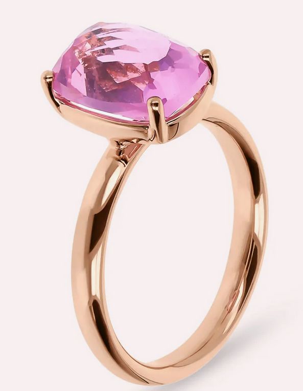 Bronzallure Anello Cocktail con Prisma Rettangolare Taglio Mosaico