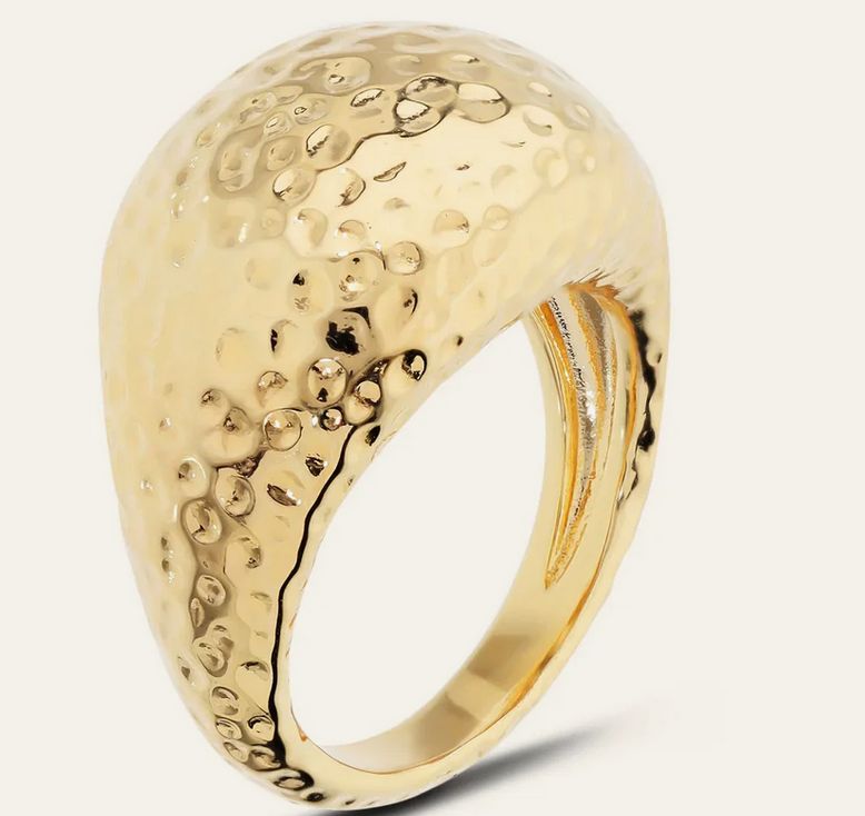 Etrusca Anello Cocktail Martellato