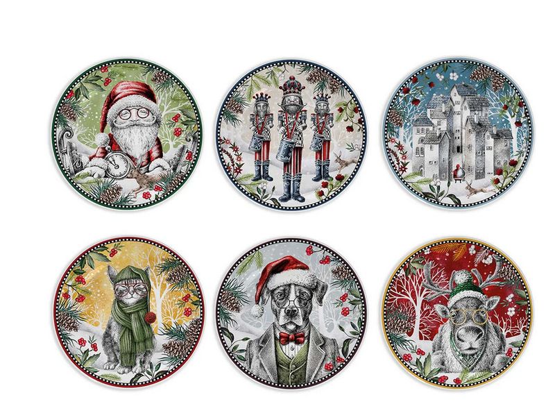 Egan Set 6 Piattini Dolce Natale D.19