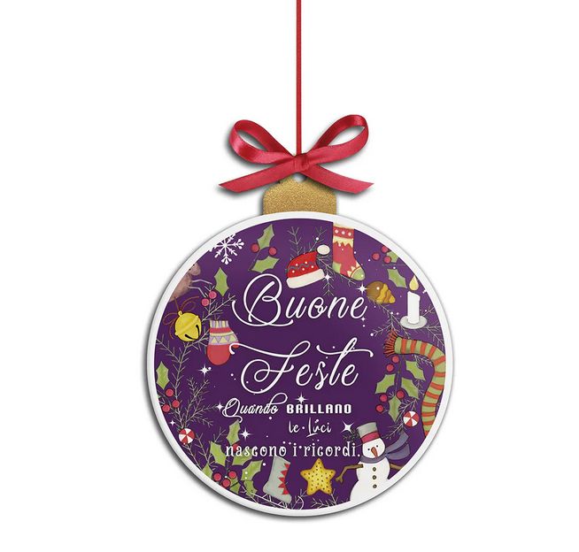 Formella Natale 2025 "Buone Feste" cm 16x19