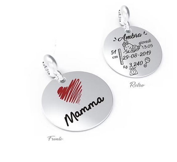 Charm Moneta Mamma Argento