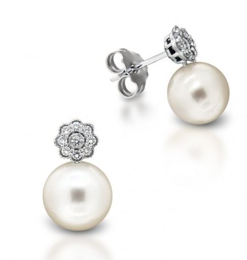 Armonia Orecchini Perla mm7,5/8 e Diamanti Armonia Orecchini Perla mm7,5/8 e Diamanti