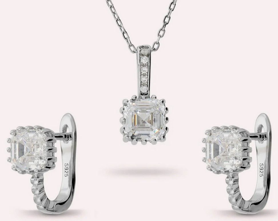 Bronzallure Set Punto Luce Collana + Orecchini con Cubic Zirconia