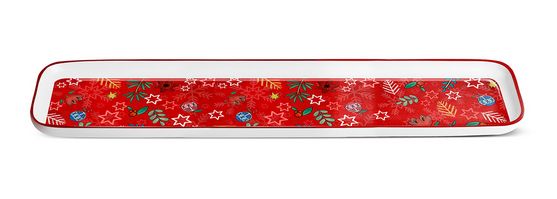 Egan Piatto Torrone Natale Rosso 33X11 Egan Piatto Torrone Natale Rosso 33X11