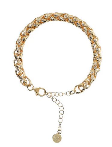 Etrusca Bracciale Maxi Catena Spiga Martellata Etrusca Bracciale Maxi Catena Spiga Martellata