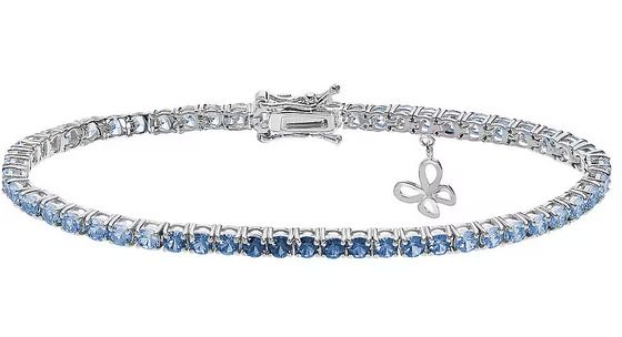 Comete Tennis in Argento e cristalli degradè Comete Tennis in Argento e cristalli degradè