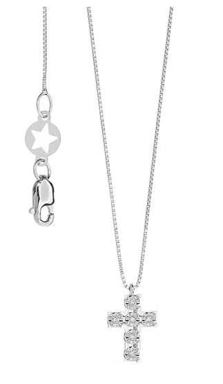 Comete Collana croce in Oro e Diamanti Comete Collana croce in Oro e Diamanti