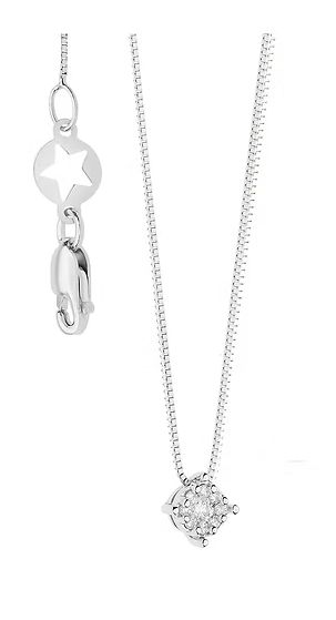 Comete Rose di Diamanti Collana in Oro Comete Rose di Diamanti Collana in Oro