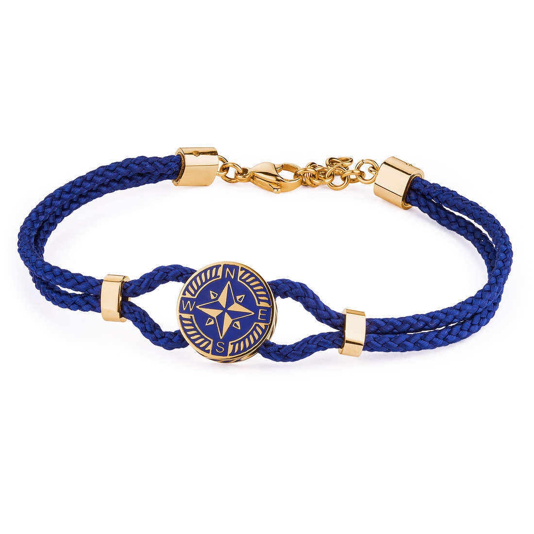 Brosway Bracciale Nautilus Corda Blu Rosa dei Venti