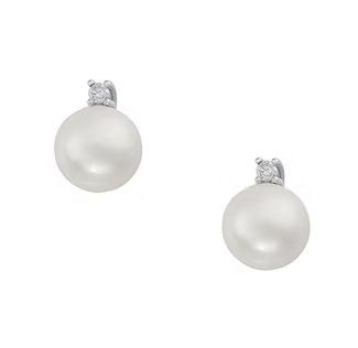 Comete Orecchini con Perla in Oro e Diamante Comete Orecchini con Perla in Oro e Diamante