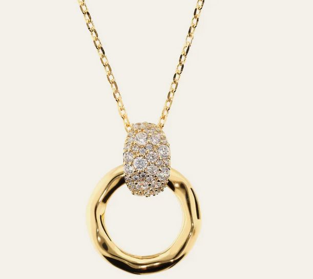 Etrusca Collana con Pendente Martellato ad Anello