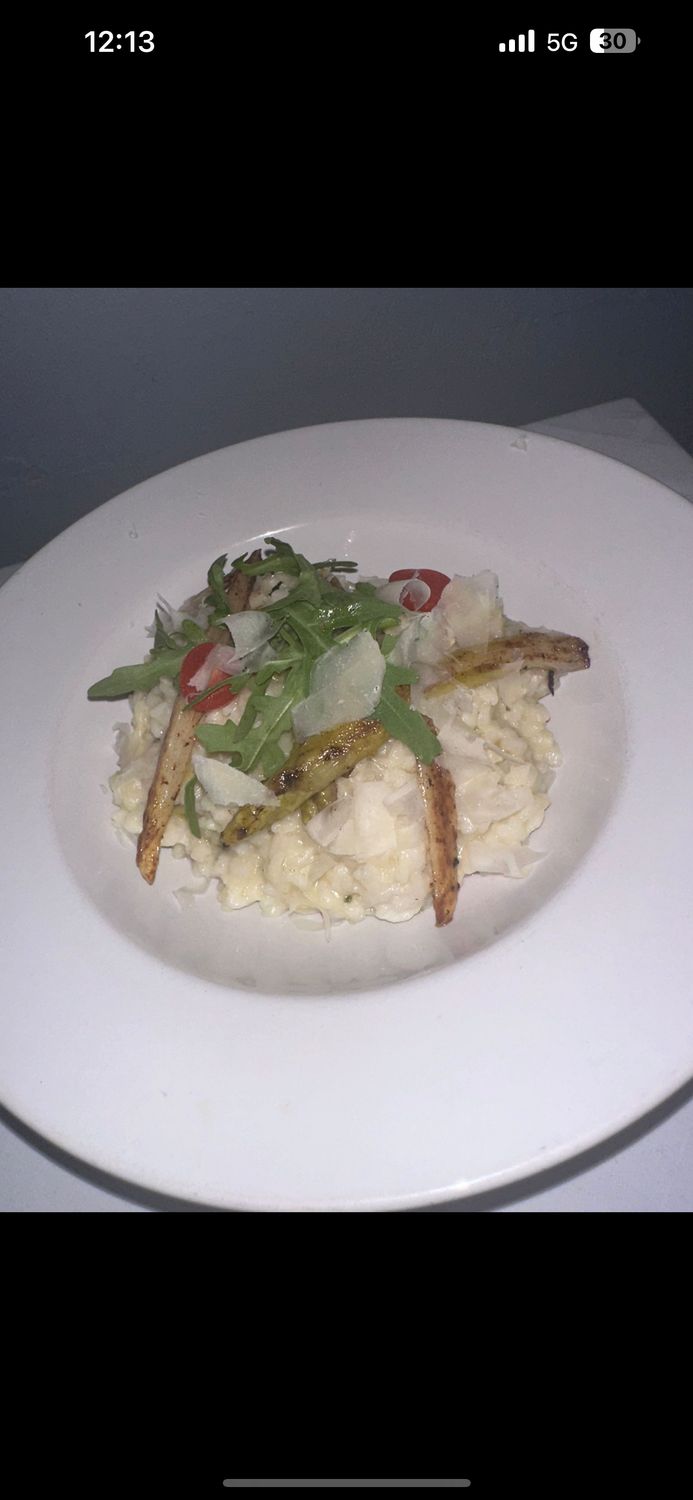 Spargelrisotto  mit weißen und Grünen Spargel