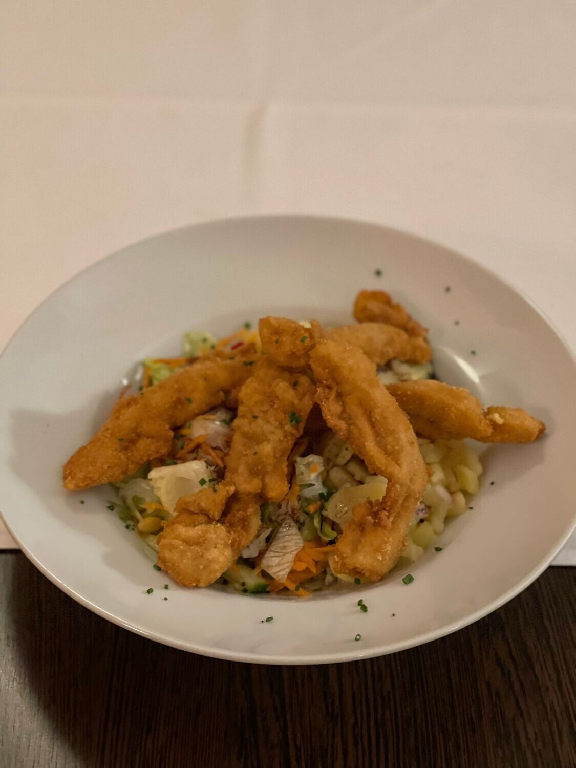 Backhendlsalat mit Kürbiskernöl