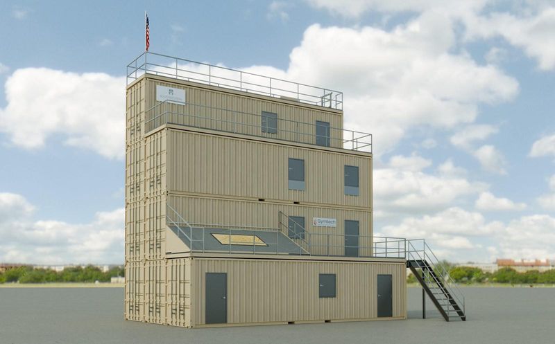 CONTENEDOR MARITIMO ADAPTADO A UN CAMPO DE ENTRENAMIENTO PROFESIONAL PARA BOMBEROS. 40 PIES. 6 CONTAINER