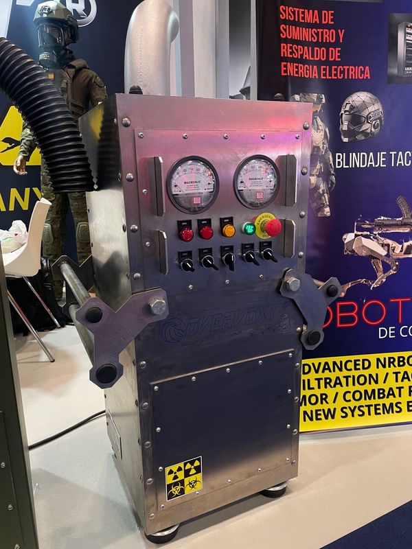 SISTEMA DE FILTRACION AIRE NBC NBQ CBRN COLECTIVO TRANSPORTABLE  (INCLUYE FILTRO NBC CARBON ACTIVO GRADO MILITAR Y  HEPA DE 60KG) 350m3h MIL NX®  CON SYSTEMA DETECCION AUTOMATICO INTELIGENTE NBC