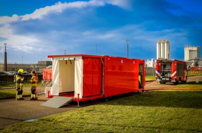 ​THE OVERVOXT CHEMBIO SAFE™ BIOLOGICAL & CHEMICAL CONTAINMENT UNIT. CONTENEDOR DE TRANSPORTE SEGURO NBQ – BIOLÓGICO / QUÍMICO (20’)