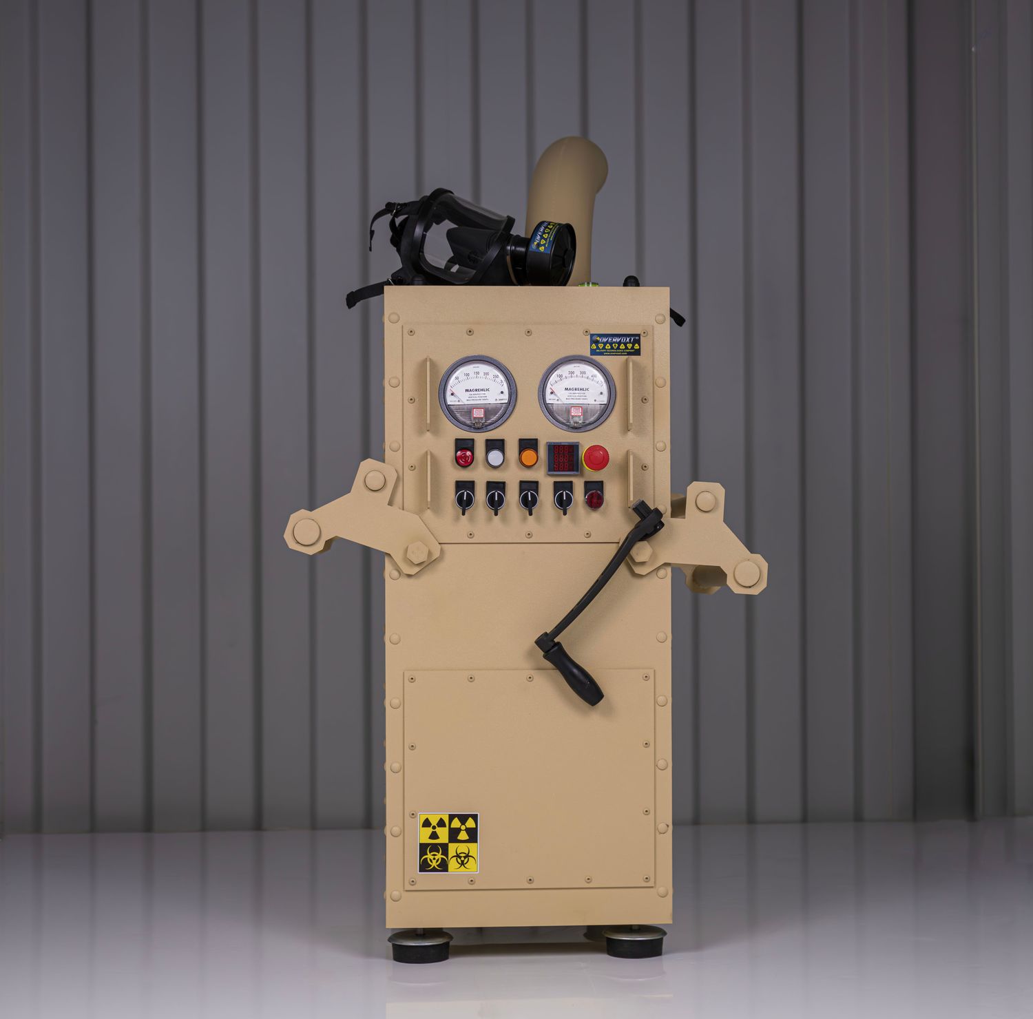 SISTEMA DE FILTRACION AIRE NBC NBQ CBRN COLECTIVO TRANSPORTABLE  (INCLUYE FILTRO NBC CARBON ACTIVO GRADO MILITAR Y  HEPA DE 60KG) 350m3h MIL® line DESERT color