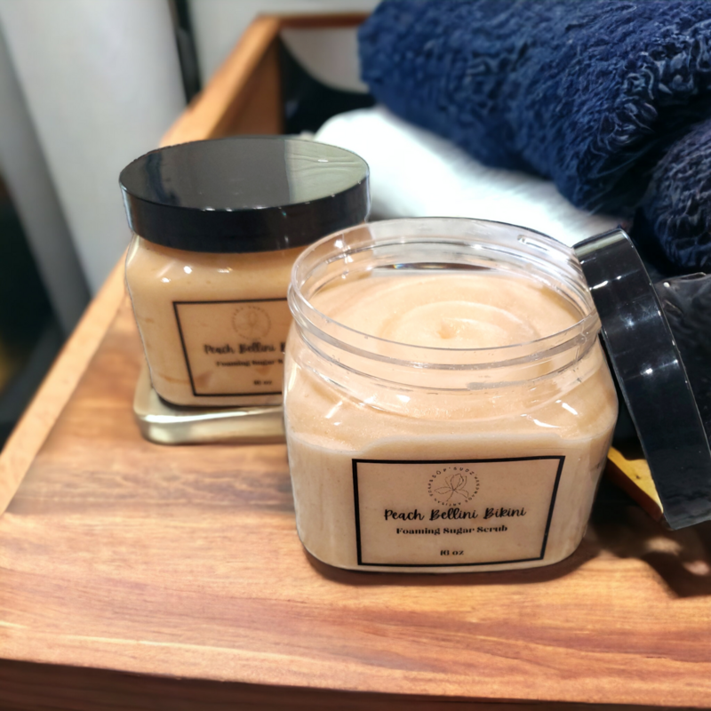 Peach Bellini Bikini Foaming Sugar Scrub