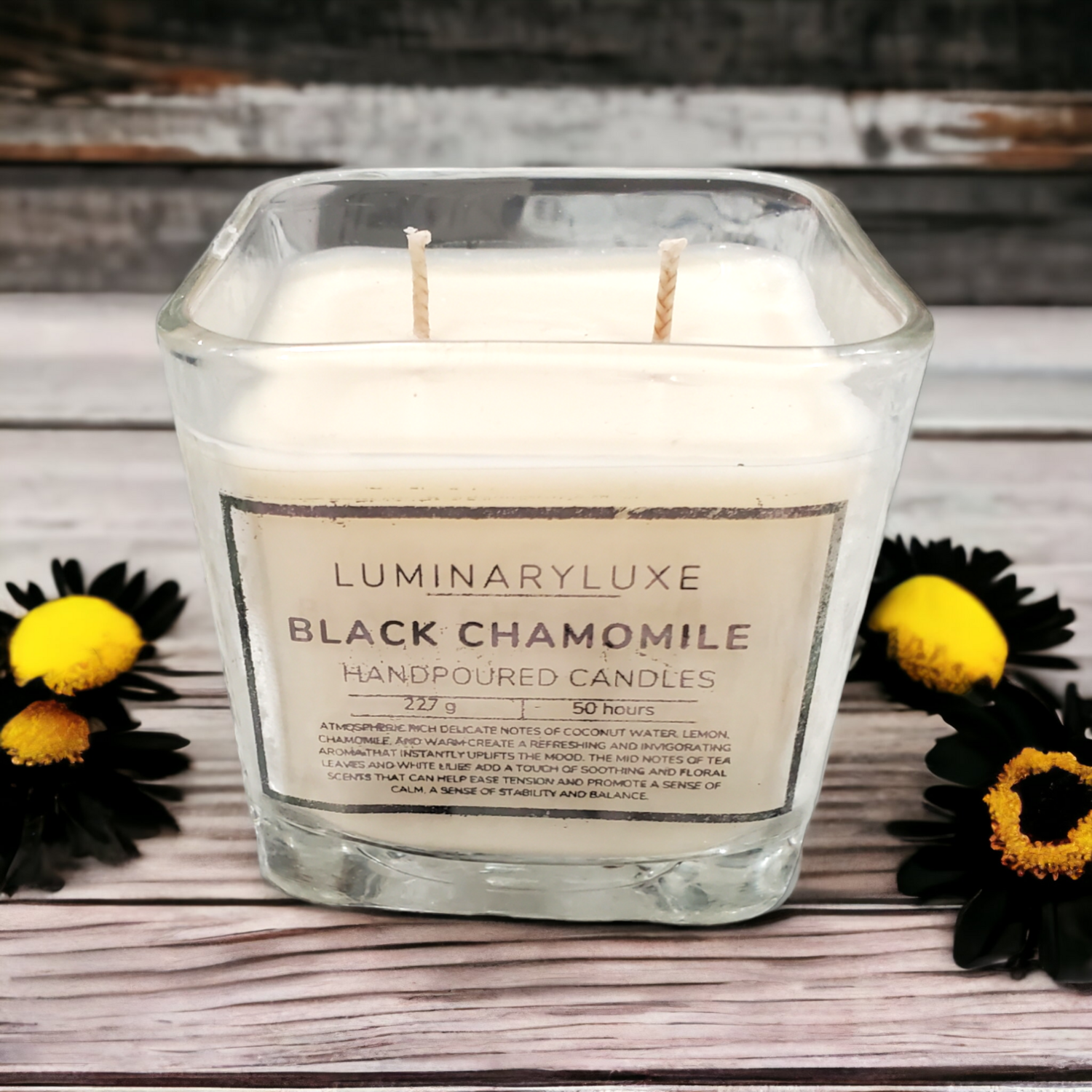 Black Chamomile Soy Candle