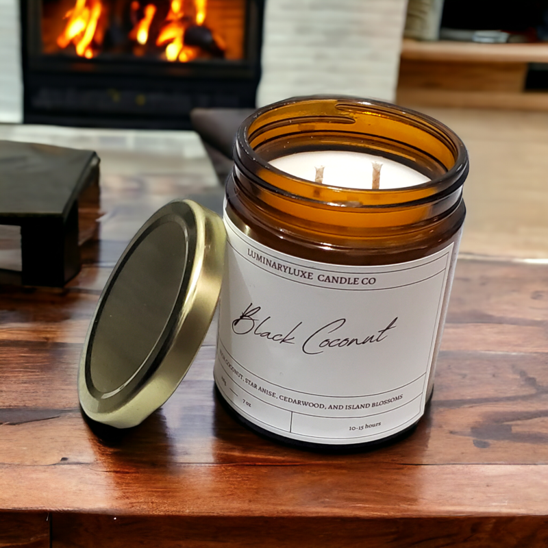 Black Coconut Parasoy Candle