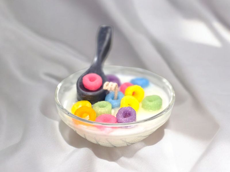 Mini Bowl of Fruit Loops Soy Blend Candle