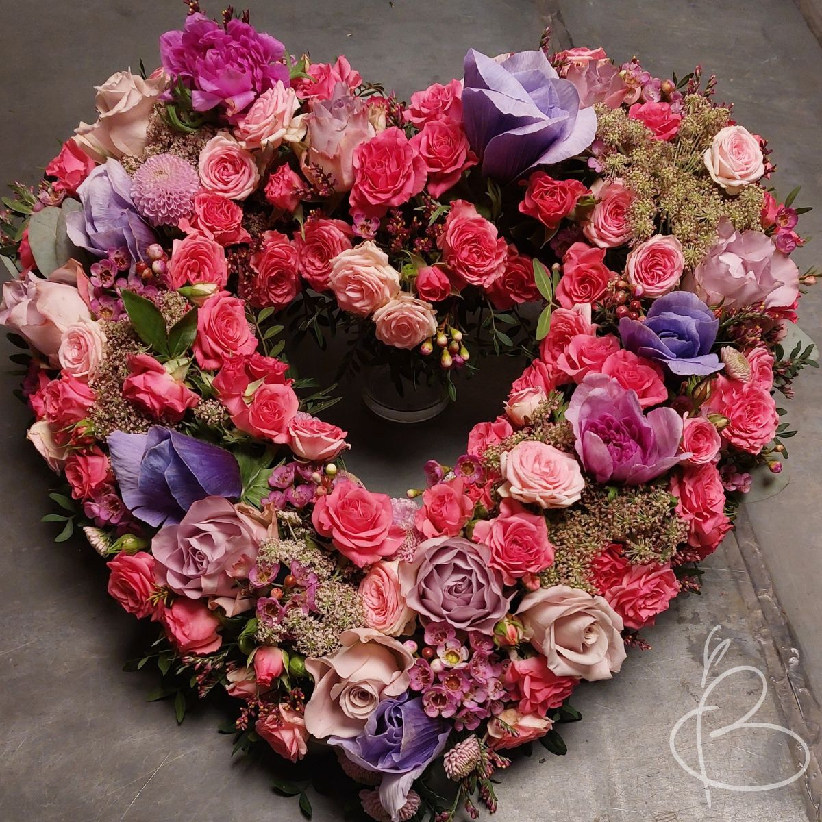 Gestecktes Herz offen ca. 45cm