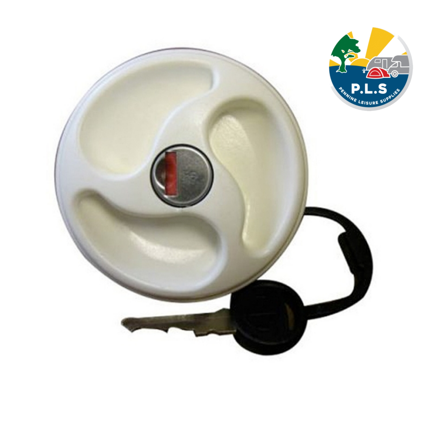 White Lockable Water Tank Filler Cap Vented c/w Keys