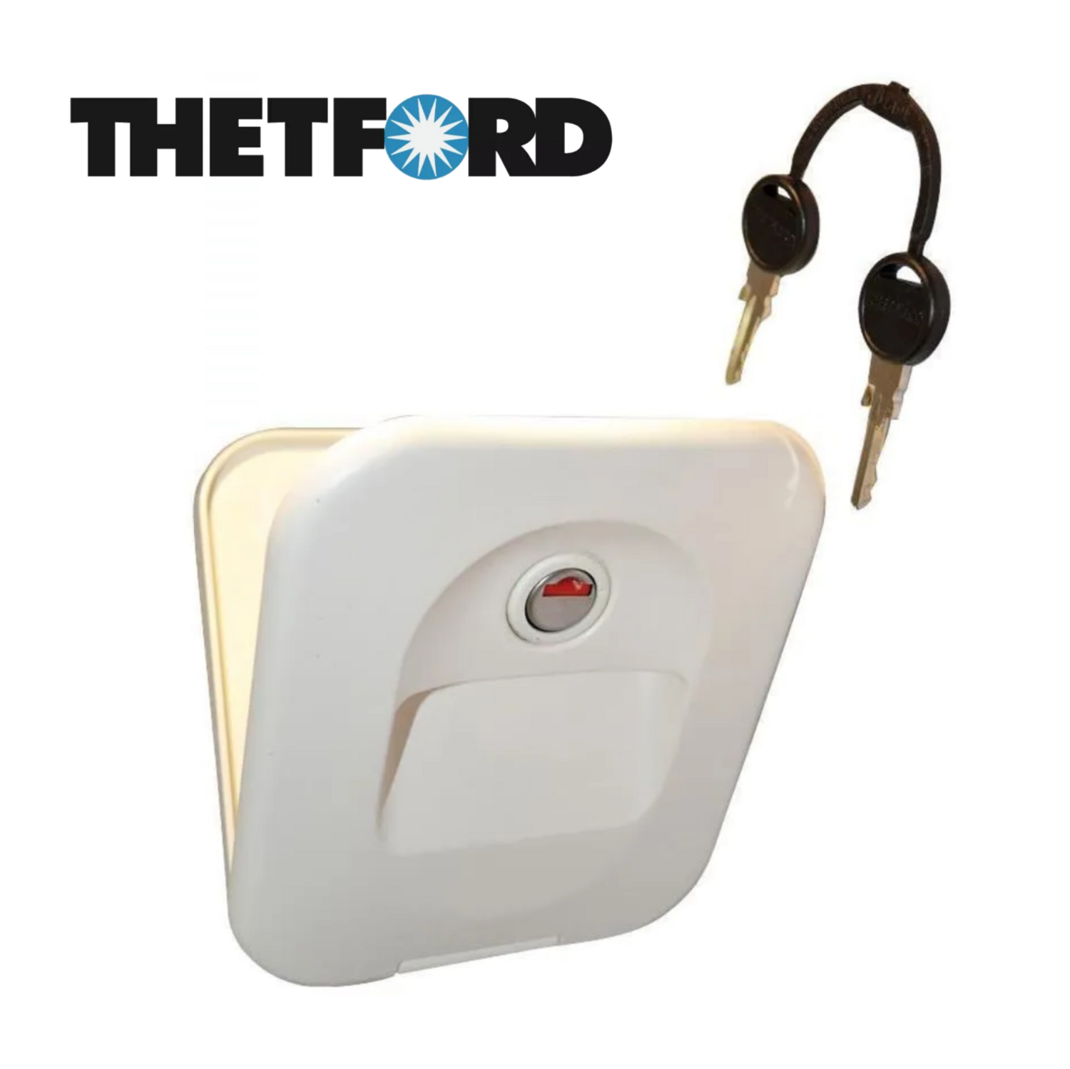 Thetford White Toilet Waterfiller Door C200CW C220CW C224CW C262CWE 2354280 COMES WITH LOCK & TWO KEYS