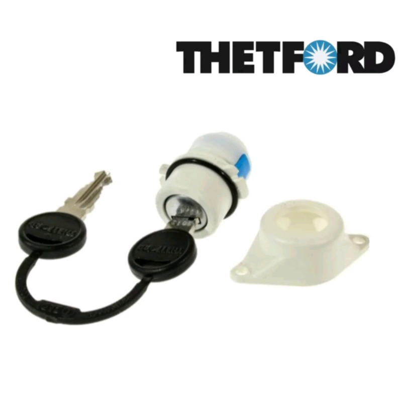 Thetford Toilet SC200 Water Filler Door Lock & 2 Keys - White - 2379080