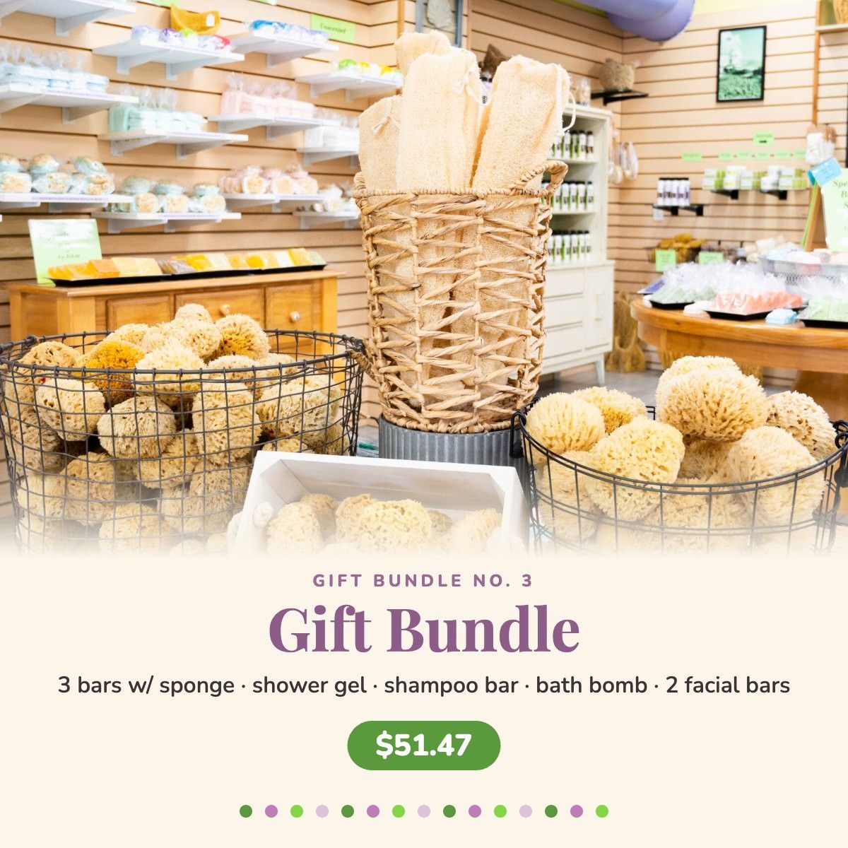 Gift Bundle — Bars w/ Sponge, Shower Gel, Shampoo Bar, Bath Bomb & Facial Bars Gift Bundle — Bars w/ Sponge, Shower Gel, Shampoo Bar, Bath Bomb & Facial Bars