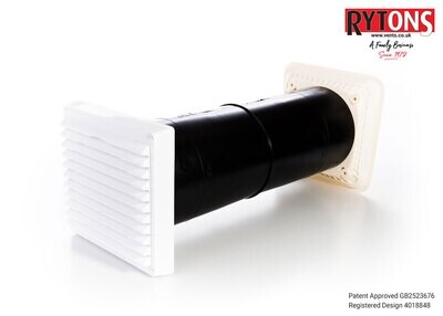 Rytons AC7HPWH Baffled & Controllable Wall Vent. The equivalent area of this vent is 6,500mm²