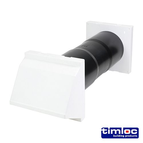 Timloc  Aero Core Anti-draught permanently Open Wall Vent suitable for combustion appliances. The equivalent area of this vent is 8900mm²