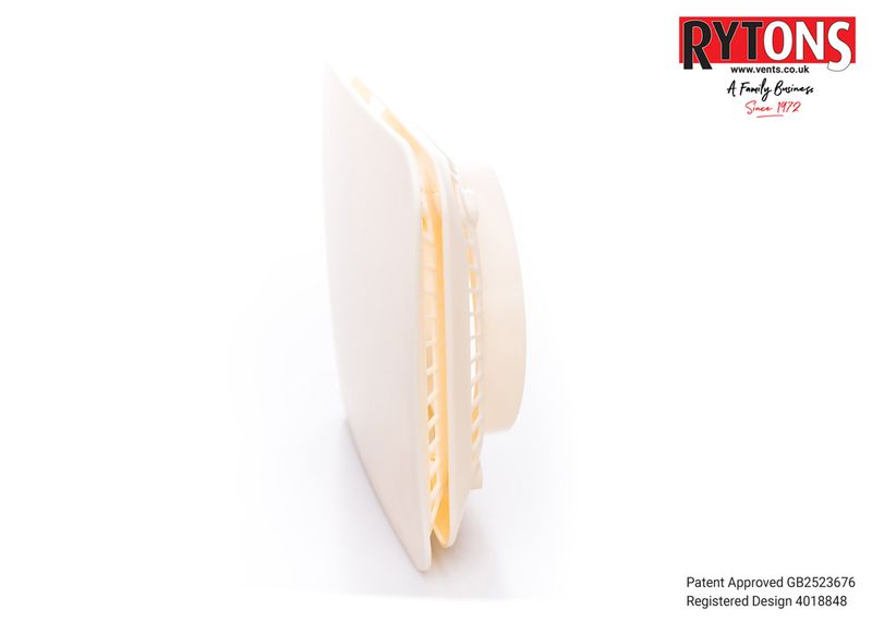 Rytons AC5HMP Controllable Internal Wall panel Vent Only. The equivalent area of this vent is 7,000mm²