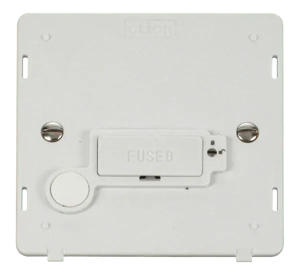 Click Definity 13A Lockable Fused Unit with Flex Outlet.