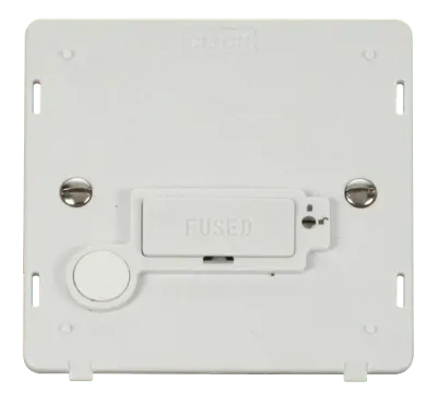 Click Definity 13A Lockable Fused Unit with Flex Outlet.