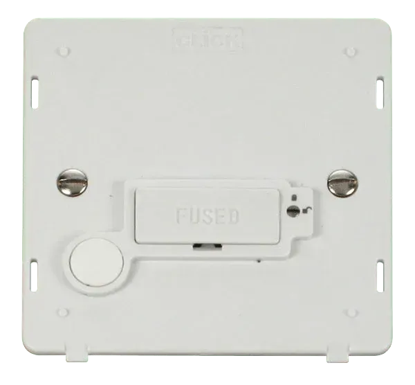 Click Definity 13A Lockable Fused Unit with Flex Outlet.