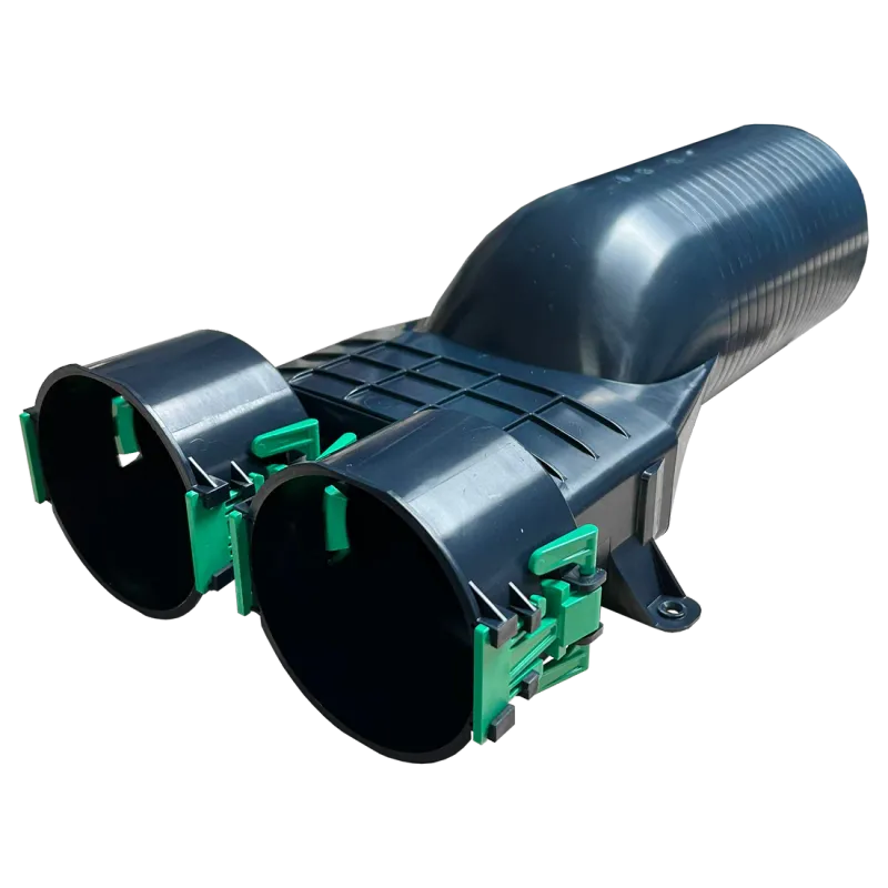 Quiet-Vent 125mm to 2x90mm Straight Plenum