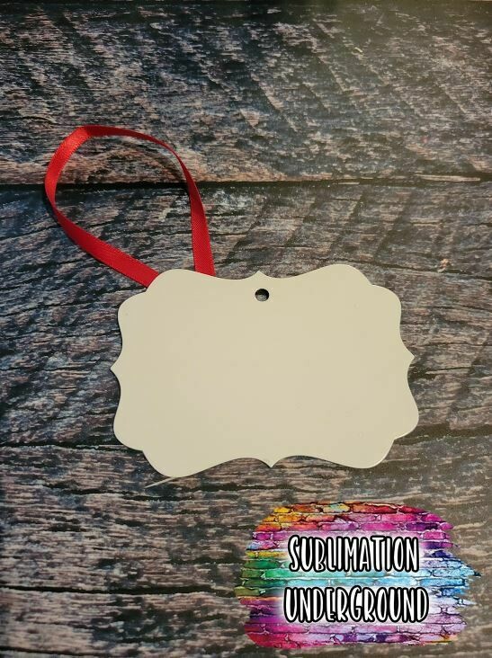 Fancy Rectangle {Benelux} Aluminum Double Sided Ornament