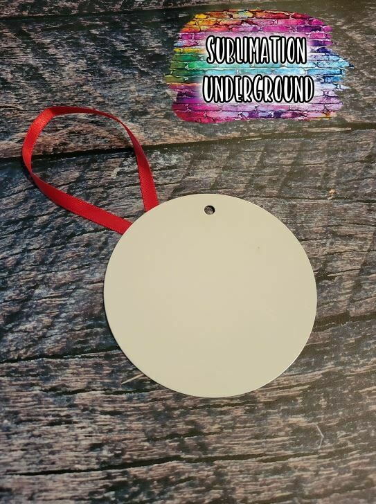 Round Aluminum Double Sided Ornament