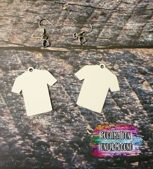 T-shirt Earrings Aluminum Double Sided