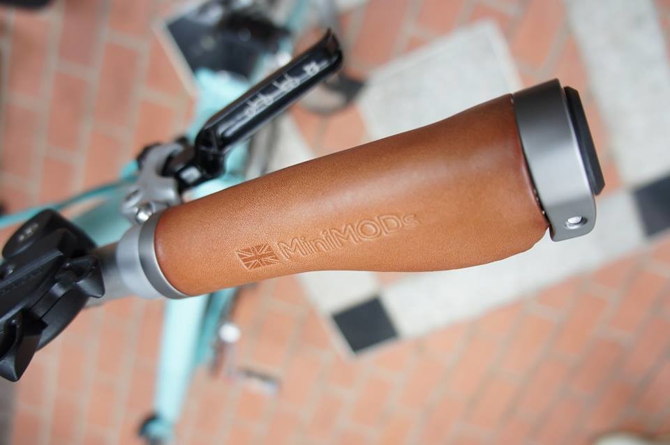 MiniMODs leather grips for Brompton Ergonomic