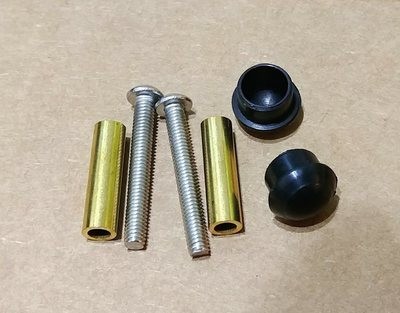 Extended 2mm bushing axle bolt set w Caps /3 speed upgrade (MiniMODs) for Brompton jockey wheel