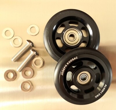 Aluminum CNC Machined Bearing Ezwheels One Pair for Brompton Birdy (Joseph Kuosac)